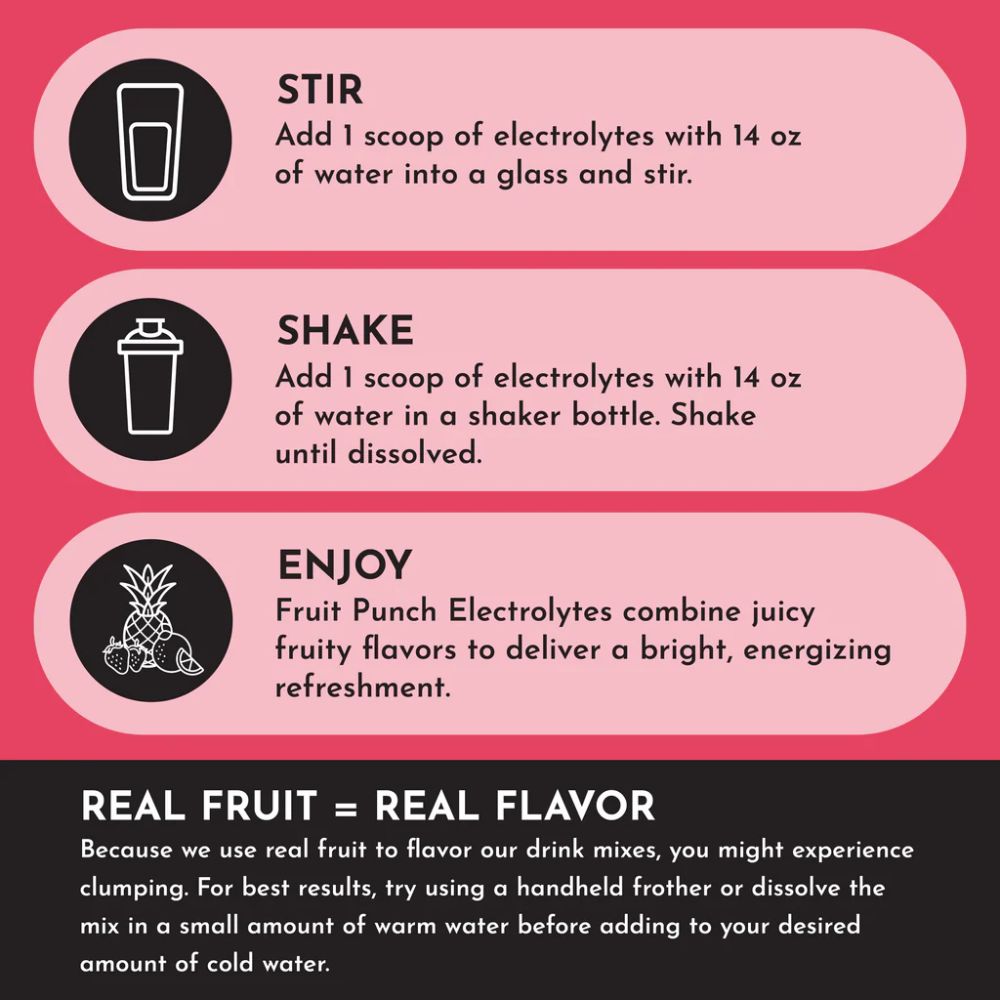 Just Ingredients Fruit Punch Electrolytes - 10.2 oz