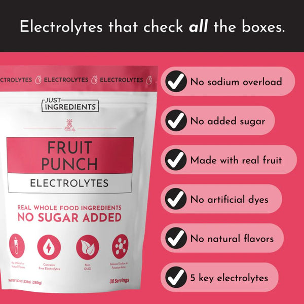 Just Ingredients Fruit Punch Electrolytes - 10.2 oz