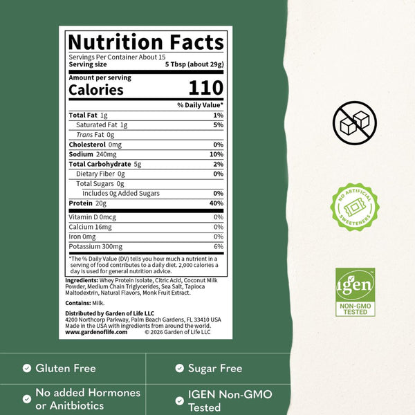 Garden of Life Clear Whey Protein – Lemon Frost, 435 gram