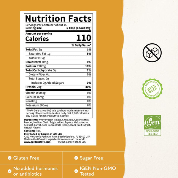 Garden of Life Clear Whey Protein – Mango Mist 435 gram