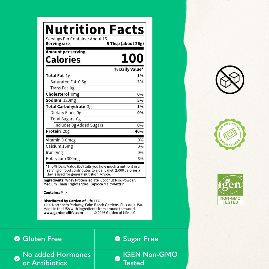 Garden of Life Clear Whey Protein – Unflavored 390 gram