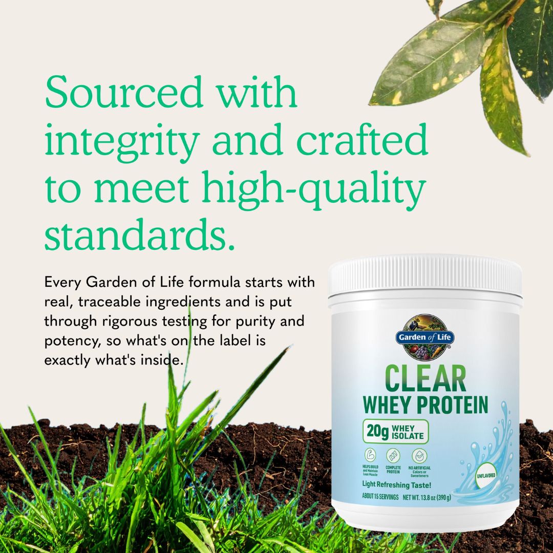 Garden of Life Clear Whey Protein – Unflavored 390 gram