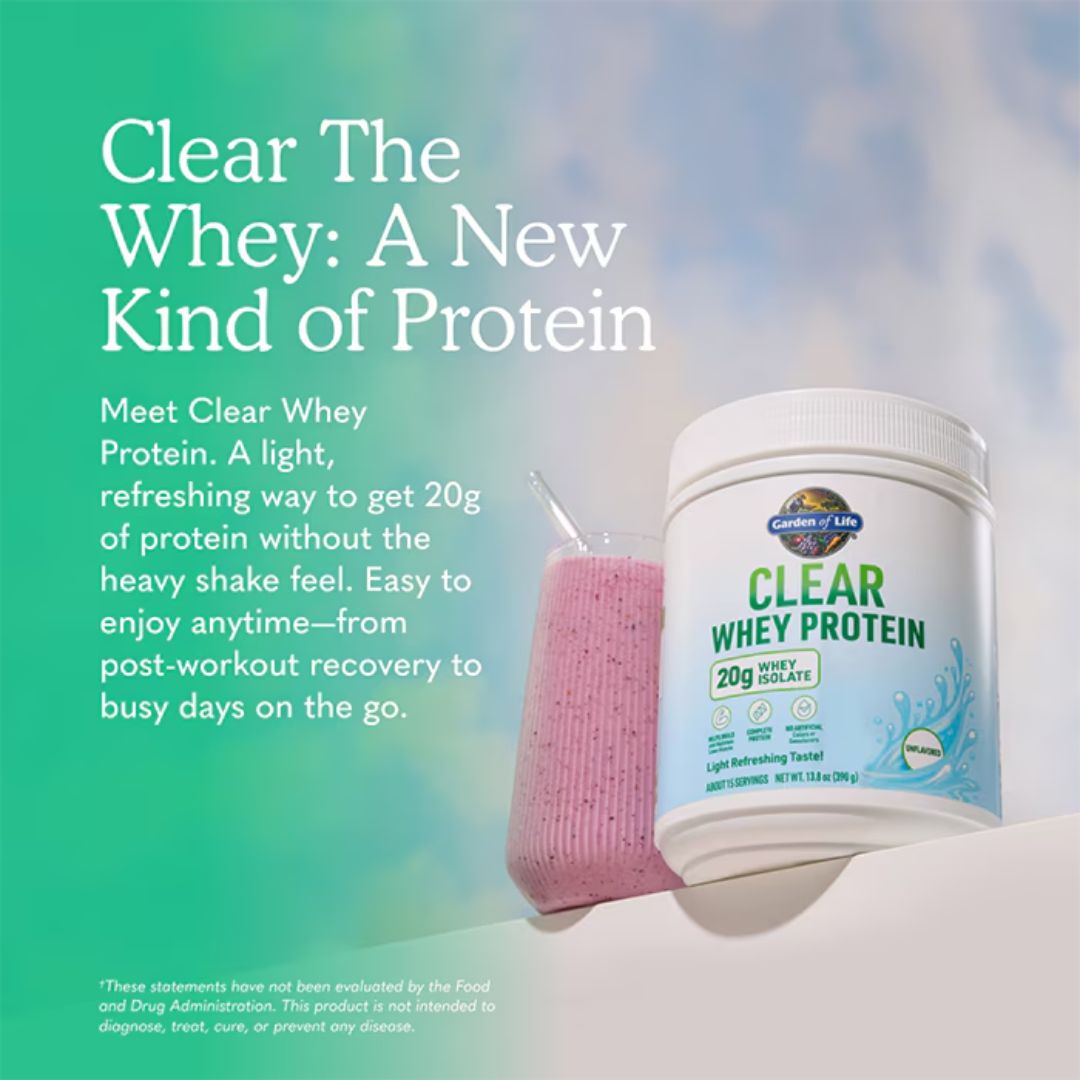 Garden of Life Clear Whey Protein – Unflavored 390 gram