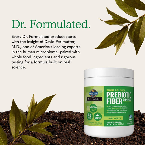 Garden of Life Dr. Formulated Biome Balance Prebiotic Fiber Complex – 242.5 g