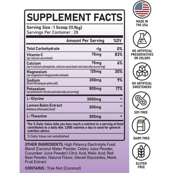 Great Naturally Real Electrolytes Relax – Hibiscus Lemonade Hydration & Calm Support (10 Single Serv Packets)