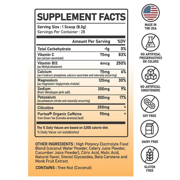 Great Naturally Real Electrolytes Orange 8.2oz