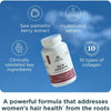 Ancient Nutrition Hair Growth + Hydrolyzed Collagen - 30 Servings - 60 Caps