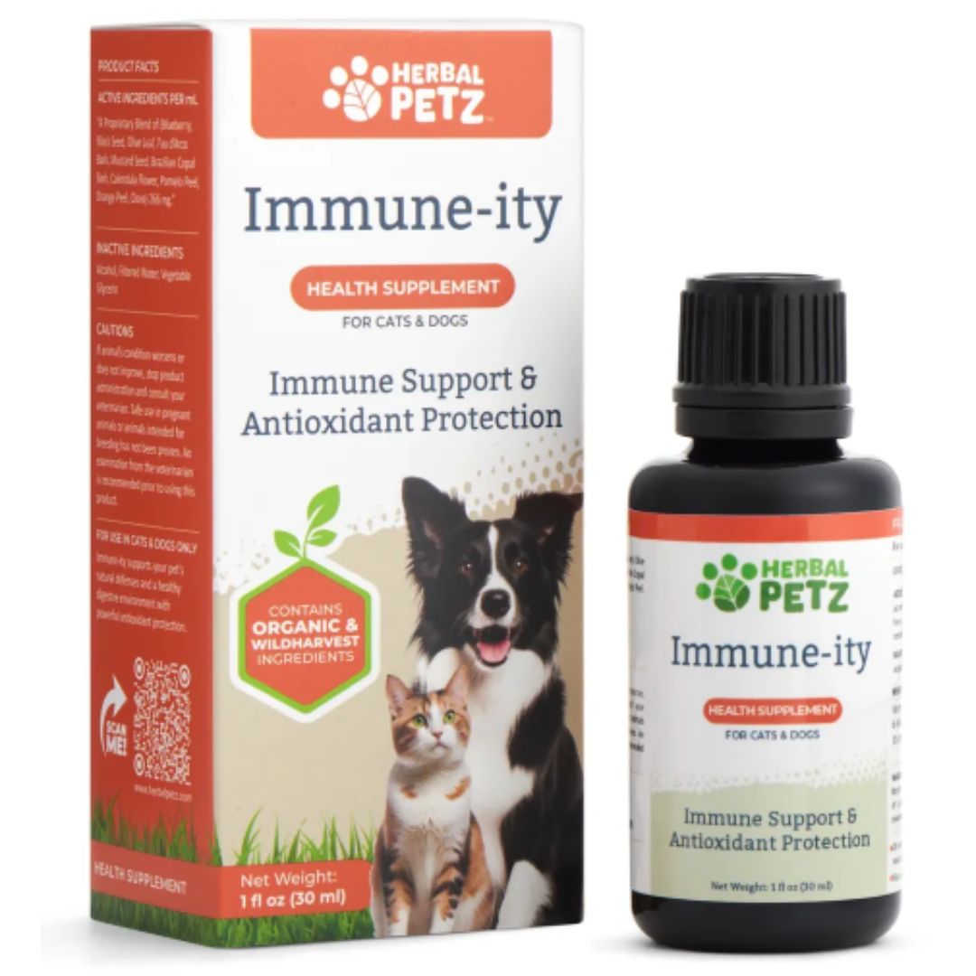 Herbal Petz Immune-ity – Immune & Digestive Support for Dogs and Cats (1 fl oz)