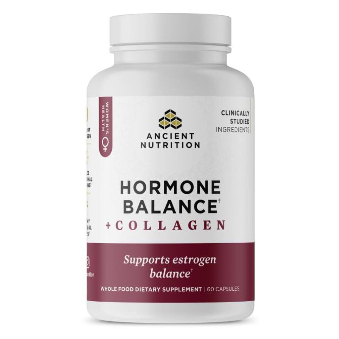 Ancient Nutrition Hormone Balance + Collagen - 30 Servings - 60 Caps