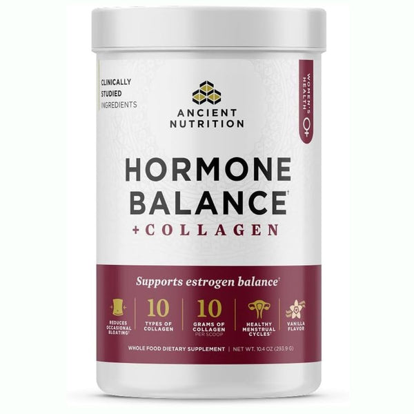 Ancient Nutrition Hormone Balance + Collagen Powder - 25 Servings - 10.4 oz