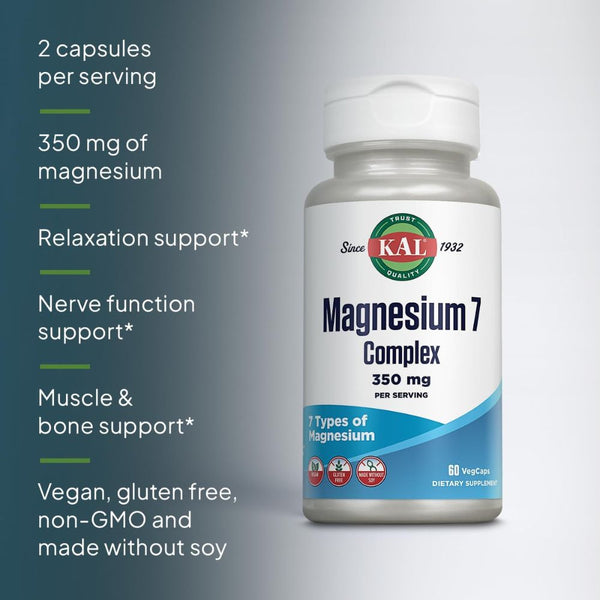 KAL MAGNESIUM 7 Complex 350MG 60 Count