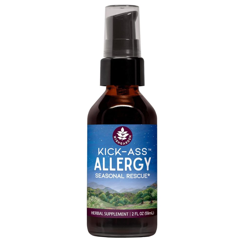 WishGarden Kick-Ass Allergy – Fast-Acting Liquid Herbal Allergy Relief | WishGarden Herbs 2 oz.