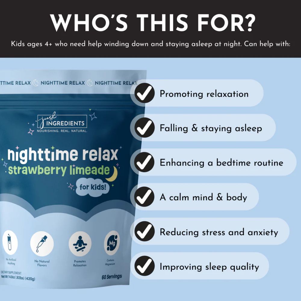 Just Ingredients Kids Nighttime Relax Strawberry Limeade 14.8 oz