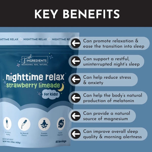 Just Ingredients Kids Nighttime Relax Strawberry Limeade 14.8 oz