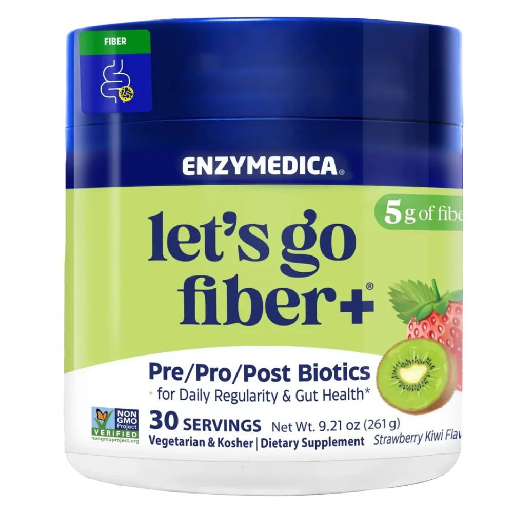 Enzymedica Let’s Go Fiber+ – Strawberry Kiwi (30 Servings)