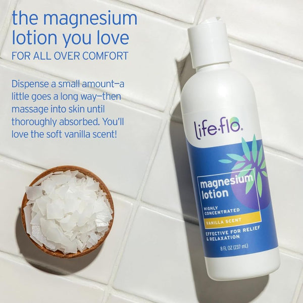 Life-flo Magnesium Lotion – 8 oz. Vanilla Scent