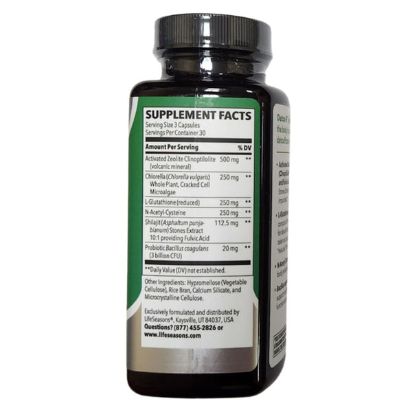 LifeSeasons Detox-R Microplastic, Toxin & Heavy Metal Cleanse 90 VegCaps