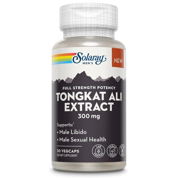 Solaray Men’s Health Tongkat Ali Extract – 30 Count Powerful, Plant-Based Support for Male Libido & Vitality
