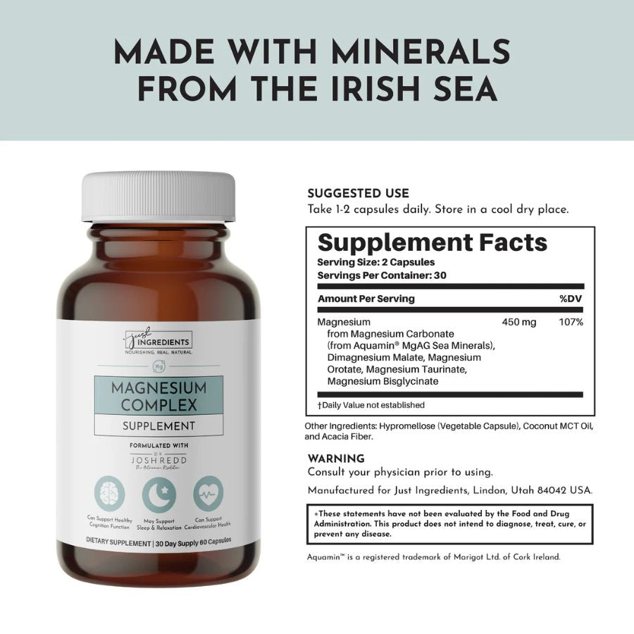 Just Ingredients Magnesium Complex - 60 Capsules