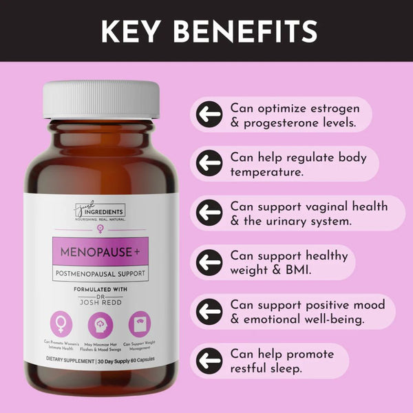 Just Ingredients Menopause + Postmenopausal Support - 60 Capsules
