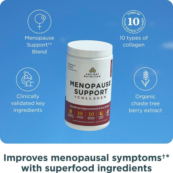 Ancient Nutrition Ancient Nutrition Menopause Support + Collagen Powder - 25 Servings - 10.2 oz