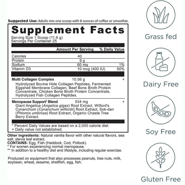 Ancient Nutrition Ancient Nutrition Menopause Support + Collagen Powder - 25 Servings - 10.2 oz