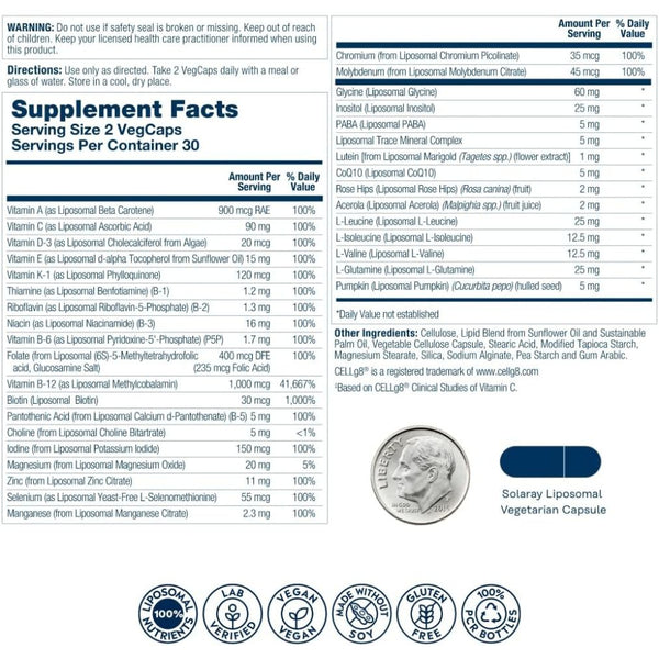 Solaray Mens Liposomal MultiVitamin - 60 VegCaps