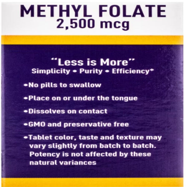 Methyl Folate 2,500 mcg - 30 Tablets