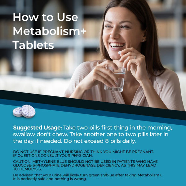 Best 365 Labs Methylene Blue - Metabolism + - 60 Tablets