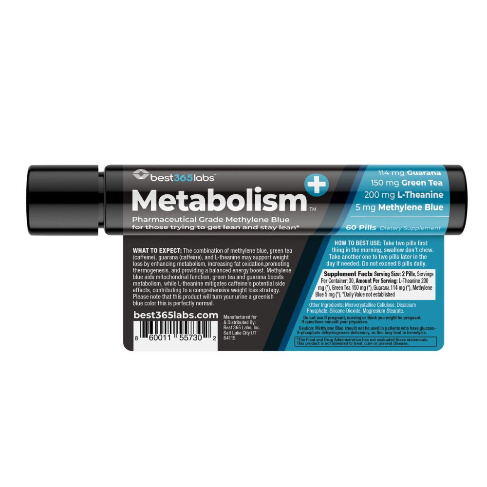 Best 365 Labs Methylene Blue - Metabolism + - 60 Tablets