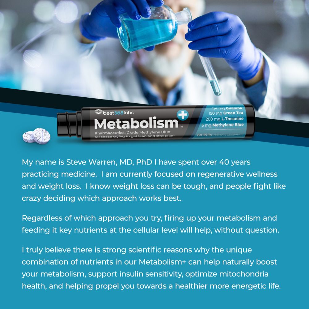 Best 365 Labs Methylene Blue - Metabolism + - 60 Tablets