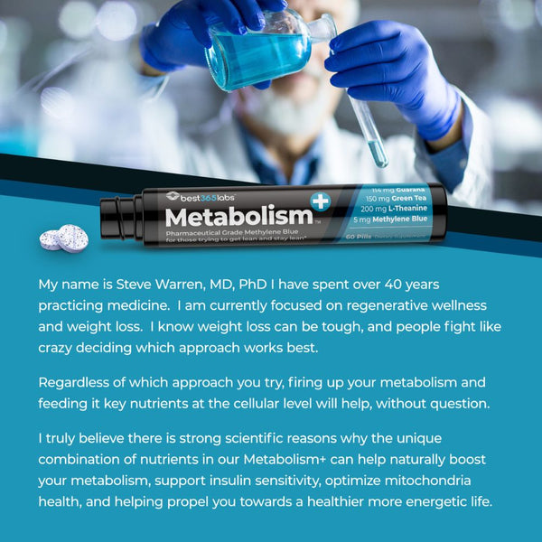 Best 365 Labs Methylene Blue - Metabolism + - 60 Tablets