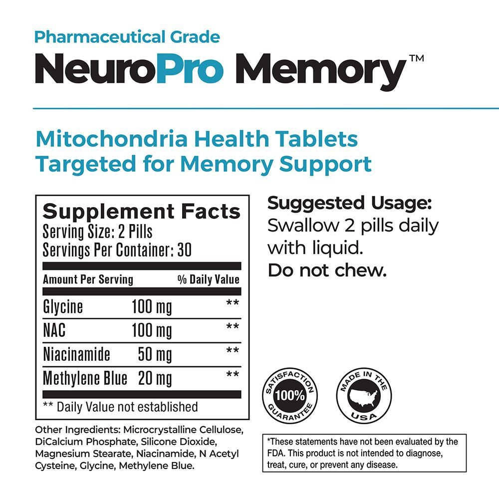 Best 365 Labs Methylene Blue - NeuroPro Memory - 60 Tablets
