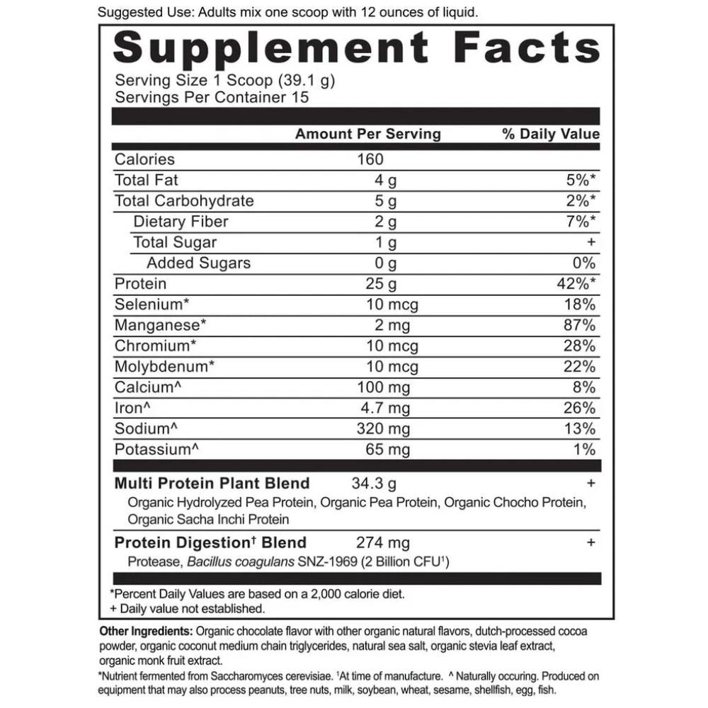 Ancient Nutrition Multi Protein Powder – Plant-Based Chocolate 21oz