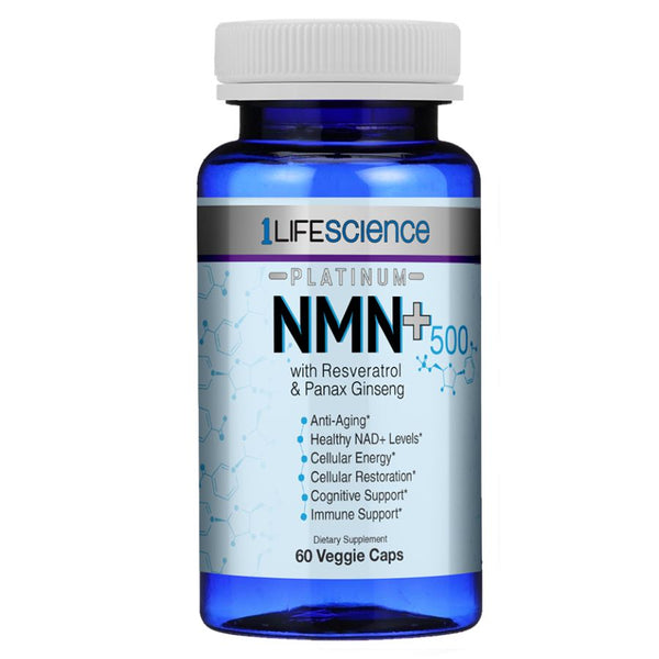 1LifeScience - NMN 500+ 500 mg 60 Veg Caps