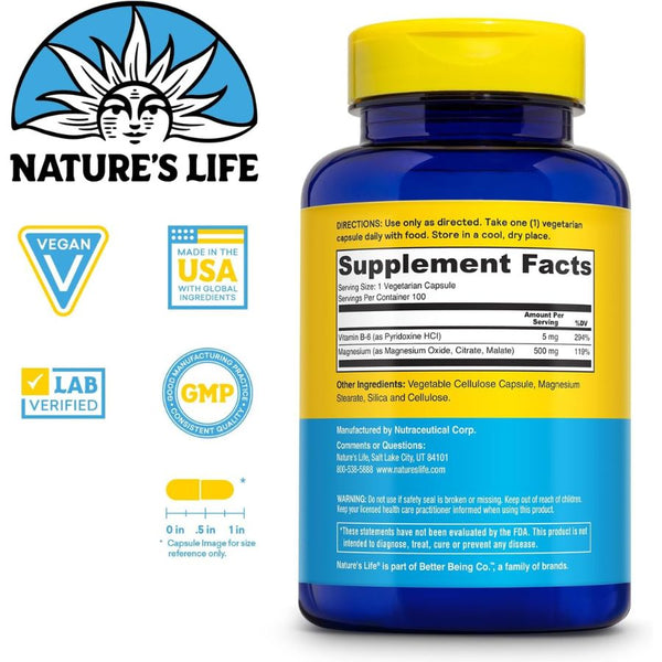 Nature's Life Renewing Magnesium - 500 mg - 100 VegCaps