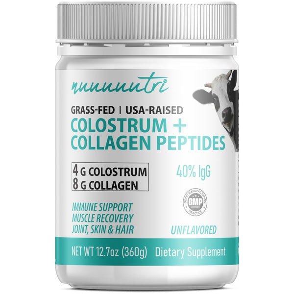 Nutri Colostrum + Collagen 4/8 g Unflavored Powder – 360 g Tub