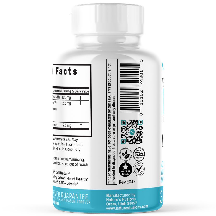 Nutri NMNH EXTRA Strength 125 mg (Dihydronicotinamide Mononucleotide) – 30 Count