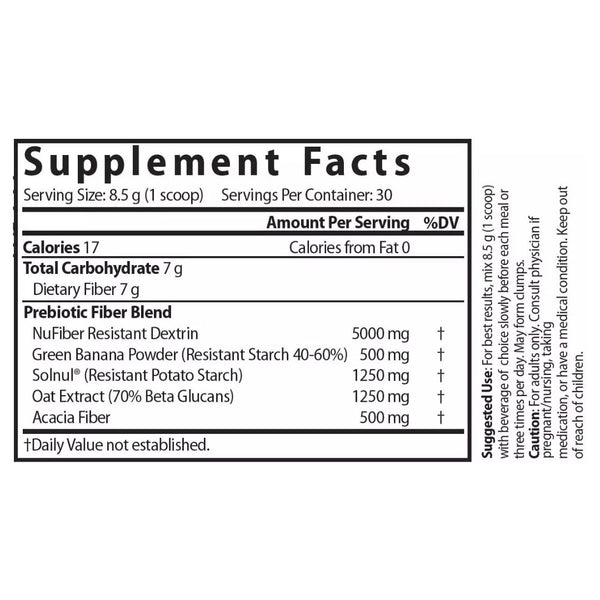 Nutri Prebiotic Fiber Complex Unflavored Powder – 9 oz