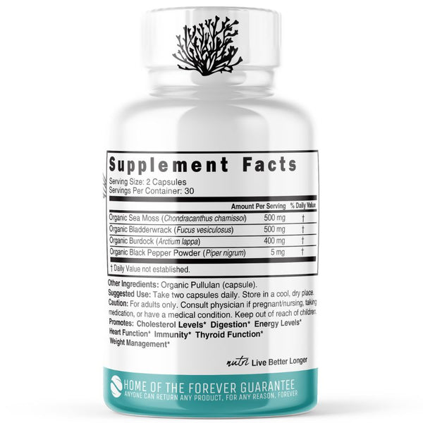Nutri Sea Moss Organic - 1400 mg - 60 cap