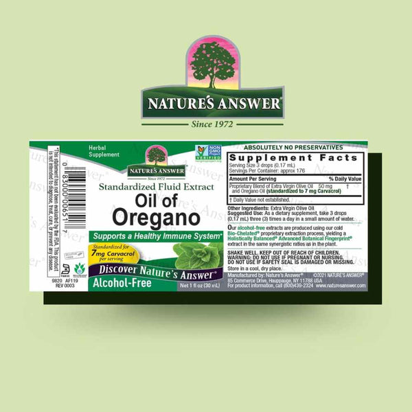 Nature's Answer Oil of Oregano 1oz Alcohol Free