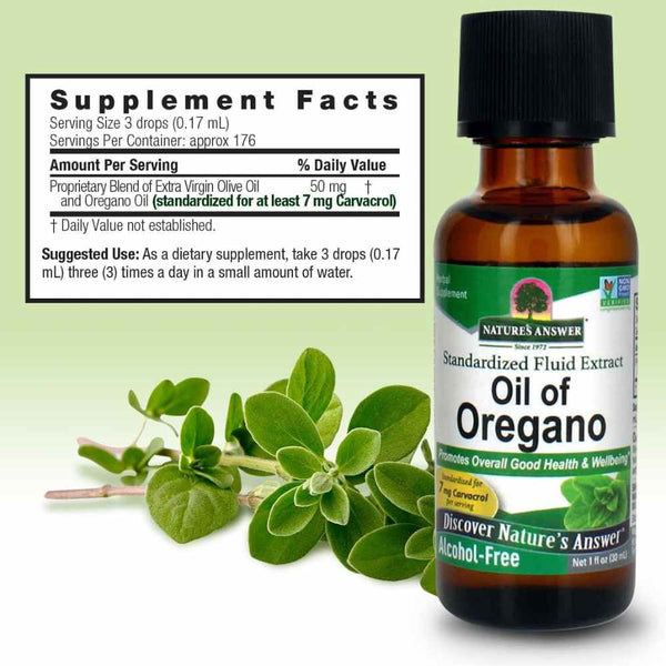 Nature's Answer Oil of Oregano 1oz Alcohol Free