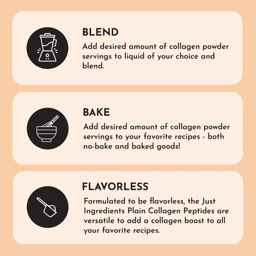 Just Ingredients Plain Collagen Peptides - 30 Servings