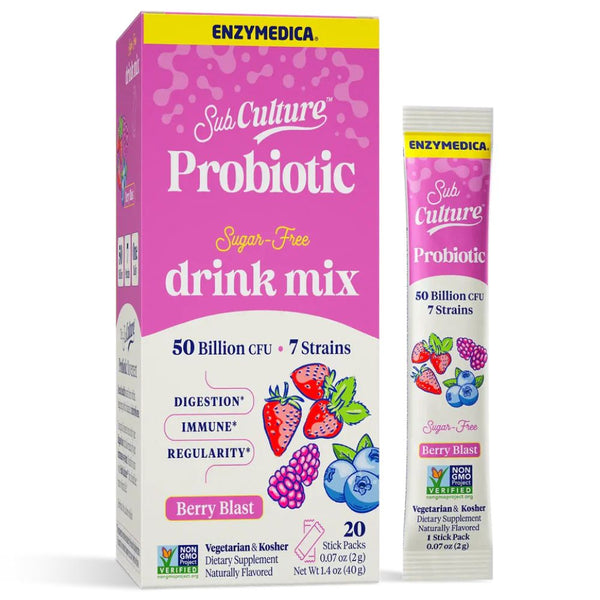 Enzymedica Subculture Probiotic Stickpacks - Berry Blast 20 stick