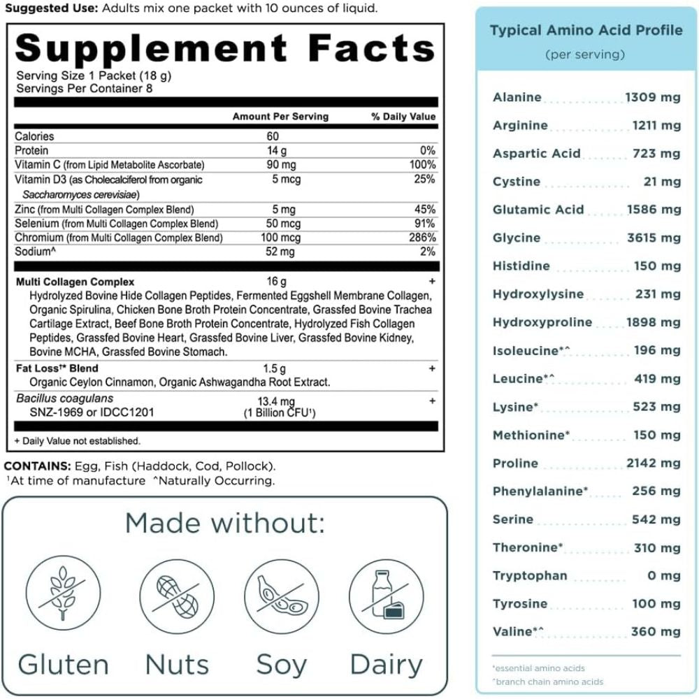 Ancient Nutrition MULTI COLLAGEN ADVANCED LEAN CINNAMON 8 Count