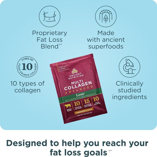 Ancient Nutrition MULTI COLLAGEN ADVANCED LEAN CINNAMON 8 Count