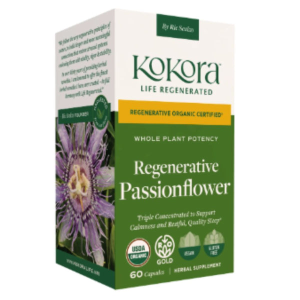 Kokora Regenerative Passionflower – Calm & Restful Sleep Support - 60 Caps