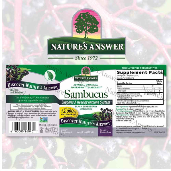 Nature's Answer Sambucus 5000 mg 4 Ounce