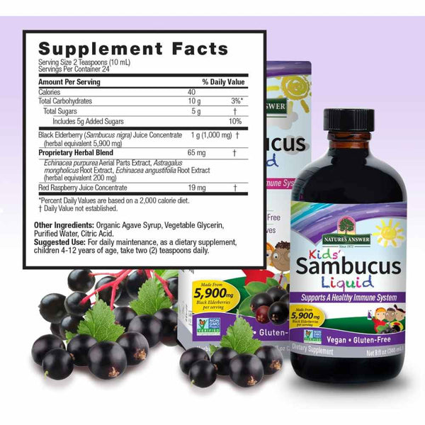 Nature's Answer Sambucus Kids Formula 8 Ounce