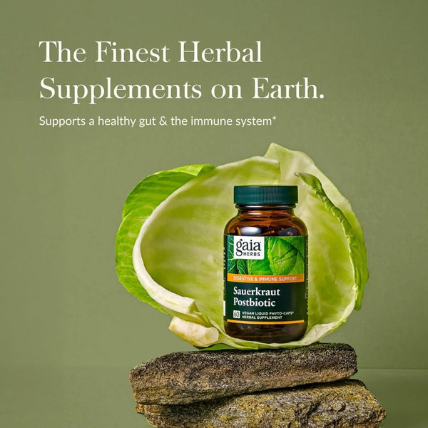 Gaia Herbs Sauerkraut Postbiotic 60 Softgels